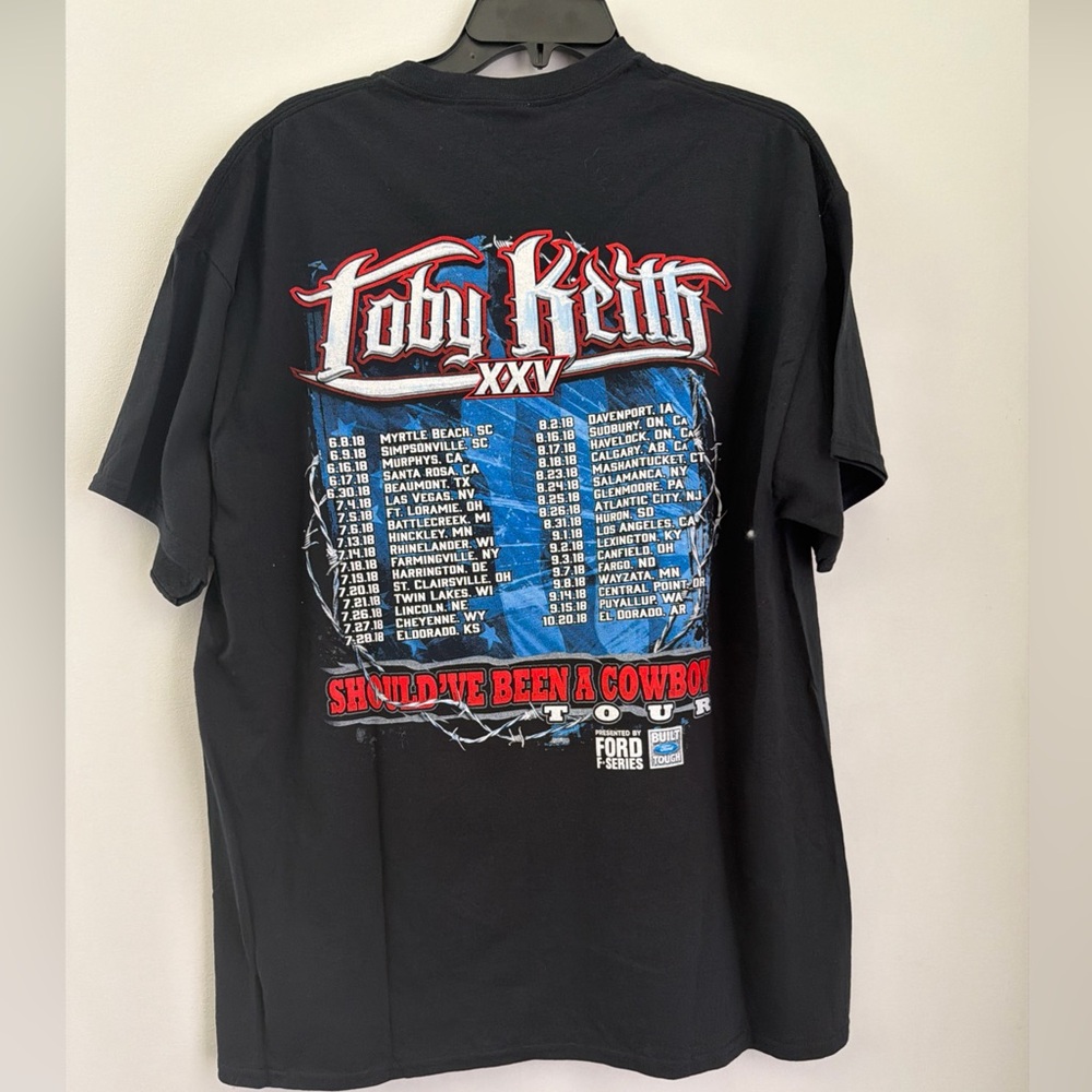 Toby Keith Concert T-Shirt "Should've Been A Cowboy" Tour Fan Size XL Black EUC - Picture 2 of 6
